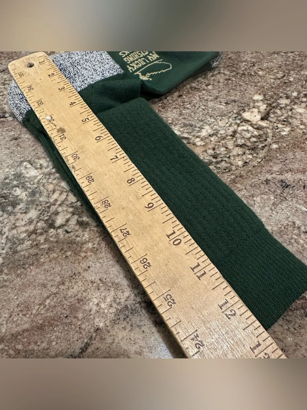 NWOT For Bare Feet Over the Calf TREKKER Wool Blend My Lucky Fishing Socks Large